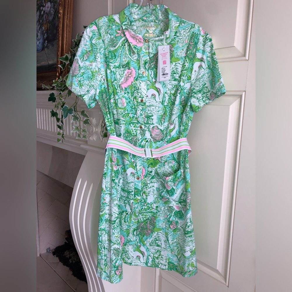 NWT Lilly Pulitzer Dominica Dress in Ship to Shore Size 10 - Picture 3 of 12